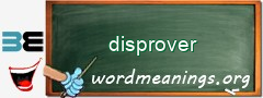 WordMeaning blackboard for disprover